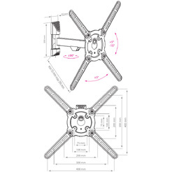 Кронштейн для телевизора Kromax ATLANTIS-10 серый (20219)