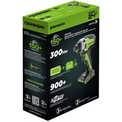 Винтоверт Greenworks GD24ID3 3802807CUA