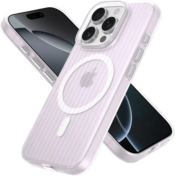 Задняя накладка CASE Translucent Strip Apple iPhone 16 Pro (белый)