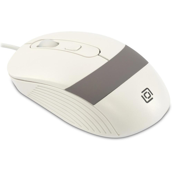 Мышь OKLICK 310M (белый/серый)