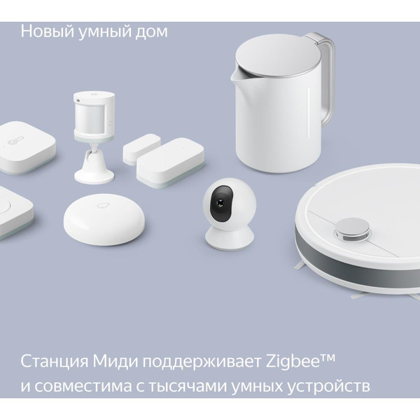 Умная колонка Яндекс Станция Миди (YNDX-00054PNK) малиновый