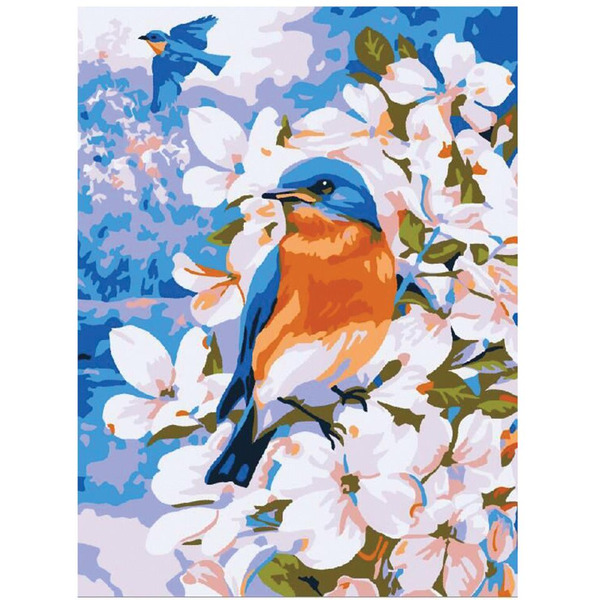 Картина по номерам ЮНЛАНДИЯ «Птица в цветущем саду» 662506