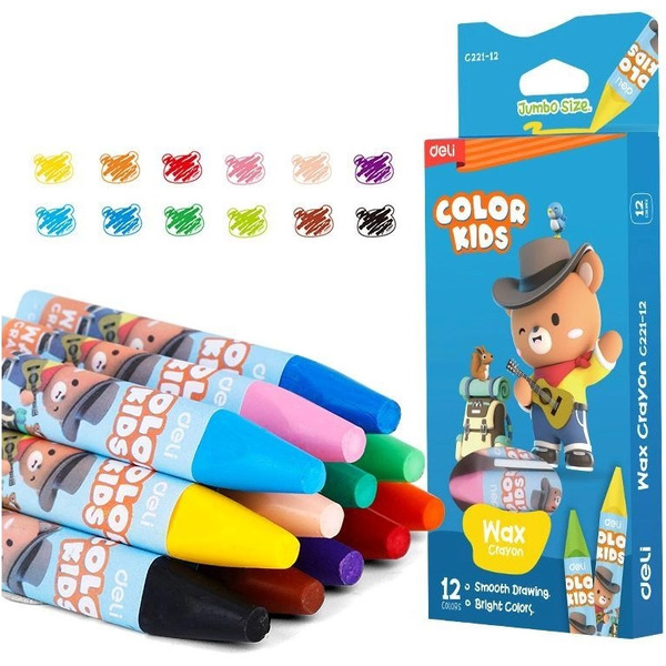 Восковые мелки Deli EC221-12