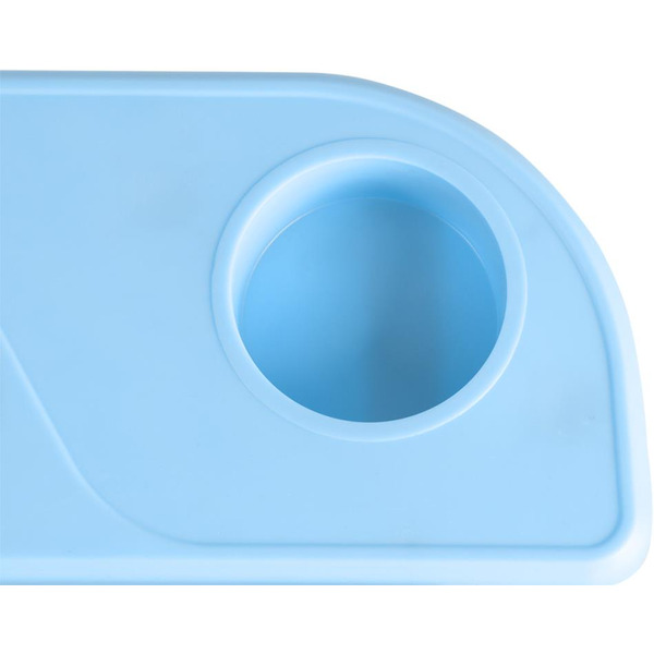 Парта+стул Anatomica Avgusta с выдвижным ящиком и подставкой (белый/голубой)