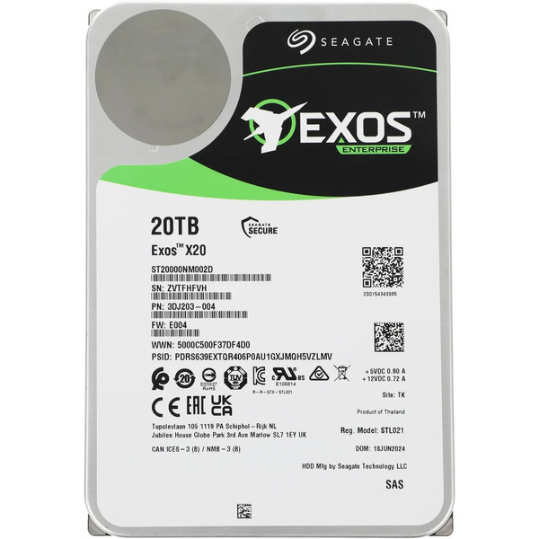 Жесткий диск Seagate Exos X20 20TB ST20000NM007D