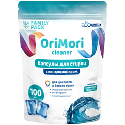 Капсулы для стирки OriMori Family pack Океанская свежесть, 100 шт