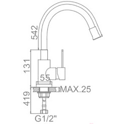 Смеситель Ledeme L74004-9 (серый)