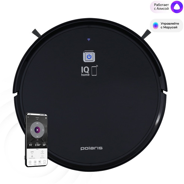 Робот-пылесос Polaris PVCR 1226 WI-FI IQ Home Gyro (черный)