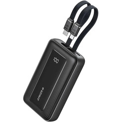 Внешний аккумулятор Anker Power Bank Built-In USB-C and Lightning Cable A1680G11 30W 10000mAh (черный)