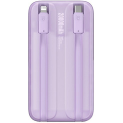 Внешний аккумулятор Baseus Comet Series Dual-Cable Digital Display Fast Charge Power Bank 22.5W 20000mAh (сиреневый)