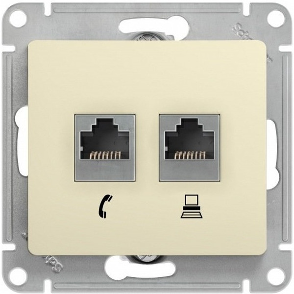 Розетка компьютерная Systeme Electric Glossa GSL000285