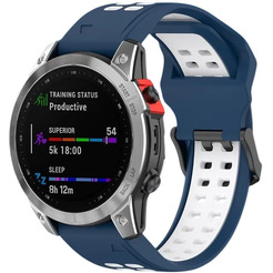 Ремешок Bingo Double Holes для часов 26мм (синий с белым)