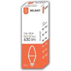 Светодиодная лампа Belsvet LED-M C37 7W 3000 К E27