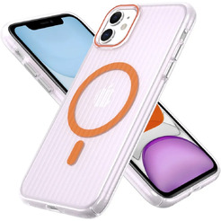 Задняя накладка CASE Translucent Strip Apple iPhone 11 (прозрачно-оранжевый)