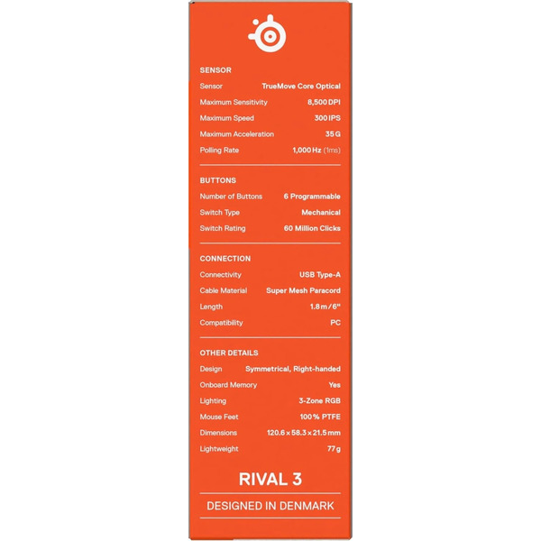 Игровая мышь SteelSeries Rival 3 Gen 2 (черный)