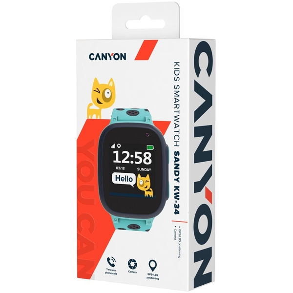 Умные часы Canyon Sandy CNE-KW34BL (серый/голубой)