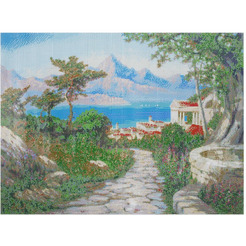 Картина стразами (алмазная мозаика) ОСТРОВ СОКРОВИЩ «Город у моря» 663870