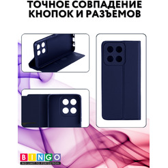 Чехол-книга BINGO Magnetic для HONOR X5b/X5b Plus (темно-синий)