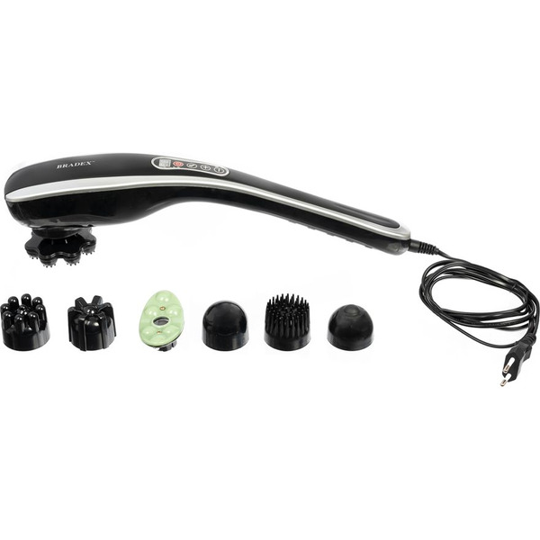 Массажёр универсальный с дисплеем и 7 сменными насадками Bradex KZ 0567