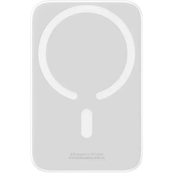 Внешний аккумулятор Baseus Magnetic Mini Air Wireless Fast Charge Power Bank 20W 6000mAh (белый)