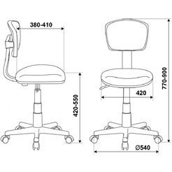 Компьютерное кресло Бюрократ CH-W299 (голубой)