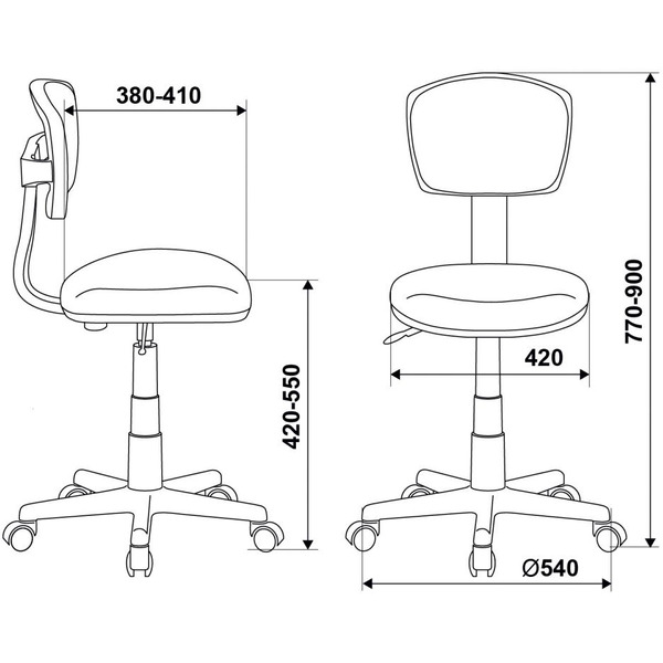 Компьютерное кресло Бюрократ CH-W299 (голубой)