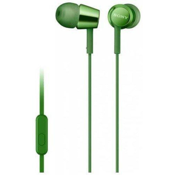 Наушники с микрофоном Sony MDR-EX155AP (Зеленые)