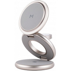 Беспроводное зарядное Magssory Disc Signature Edition 3 в 1 для Samsung WCH053 (титановый)
