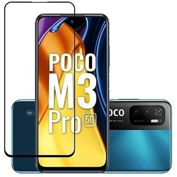 Защитное стекло CASE Full Glue для Xiaomi Poco M3 Pro (5G) / Redmi Note 10 (5G) (черный)