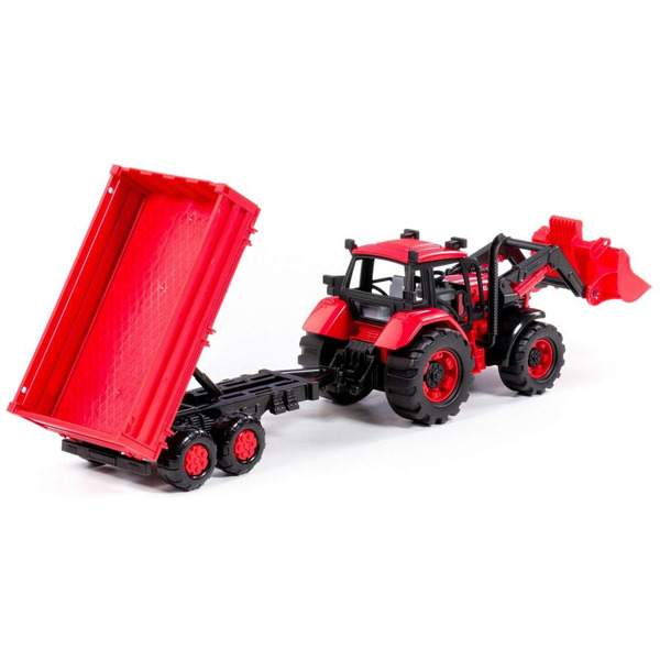 Трактор Полесье BELARUS с погрузчиком и бортовым прицепом 91871