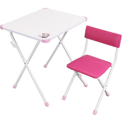 Комплект мебели с детским столом Ника КНД1/РЗ (розовый)