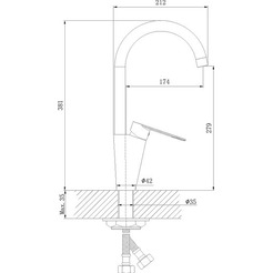 Смеситель Lauter Arc 21CK71691BS