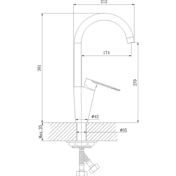 Смеситель Lauter Arc 21CK71691BS