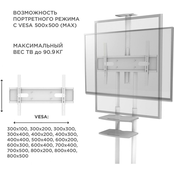 Подставка для телевизора Onkron TS1881 (белый)