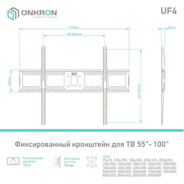 Кронштейн Onkron UF4