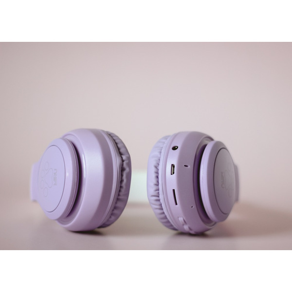 Наушники с ушками MIRU Cat EP-W10 (сиреневый)