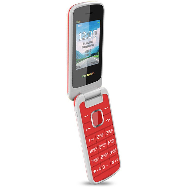 Мобильный телефон Texet TM-325 +ЗУ WC-111 (гранатовый)