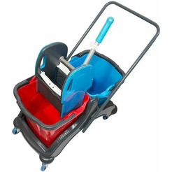 Тележка для уборки двухведерная с отжимом UCTEM CK756/S