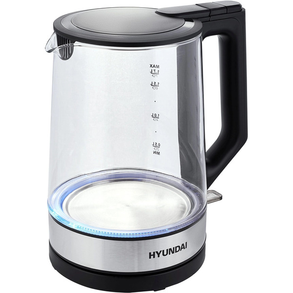 Чайник Hyundai HYK-G8808 (черный/серебристый)