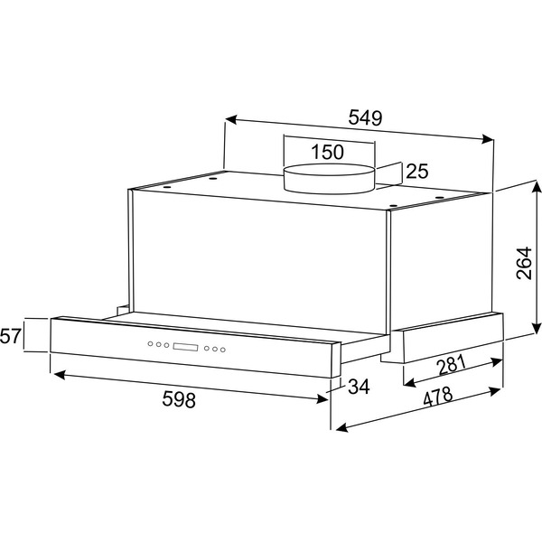 Вытяжка кухонная DACH ADONIS 60 ivory