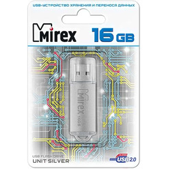 USB Flash MIREX Unit Silver 16GB (13600-FMUUSI16)