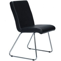 Офисный стул Bels Муза (Muza) Chrome (черный, экокожа)