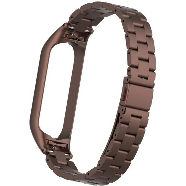 Ремешок Bingo Stainless для Xiaomi Mi Band 5 Коричневый