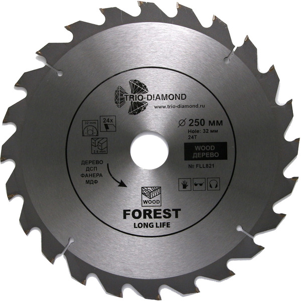 Пильный диск Trio-diamond FLL821 250*32*24Т