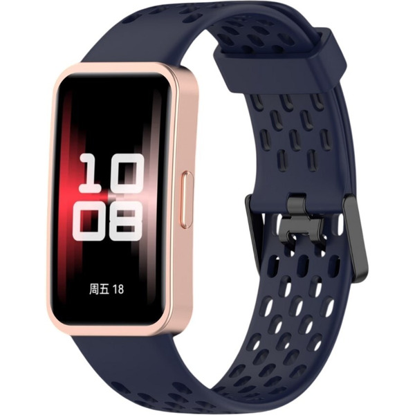Ремешок Bingo Silicone Holes для HUAWEI Band 8/8 NFC/9/9 NFC (темно-синий)