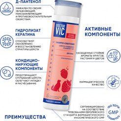 Шампунь для животных Doctor VIC Strawberry Tart для собак (250мл)