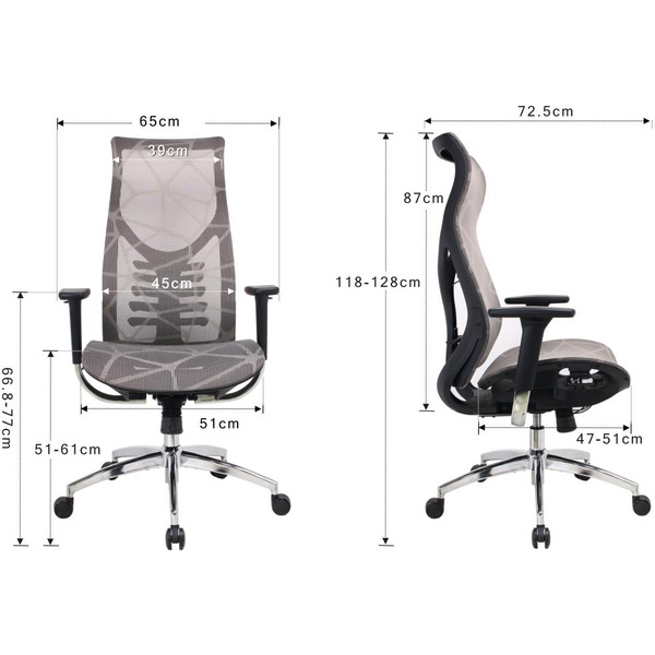 Кресло компьютерное EVOLUTION FISHBONES PRO Grey