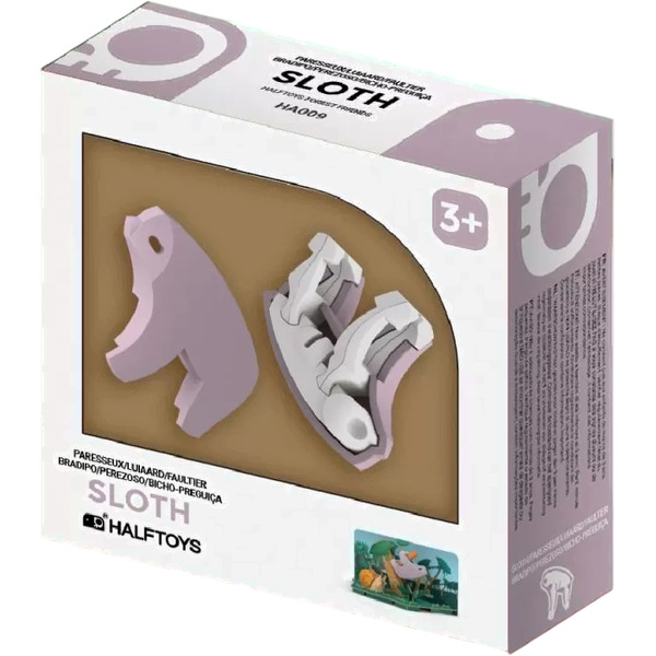 Магнитный конструктор Halftoys Animal Ленивец с диорамой HA009