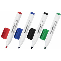 Маркеры стираемые для белой доски BRAUBERG CLASSIC 152117