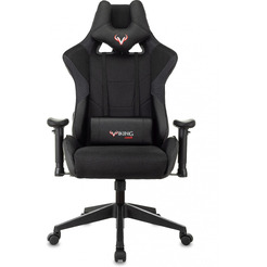 Кресло игровое Бюрократ Zombie VIKING 4 AERO Edition ткань/экокожа, черный